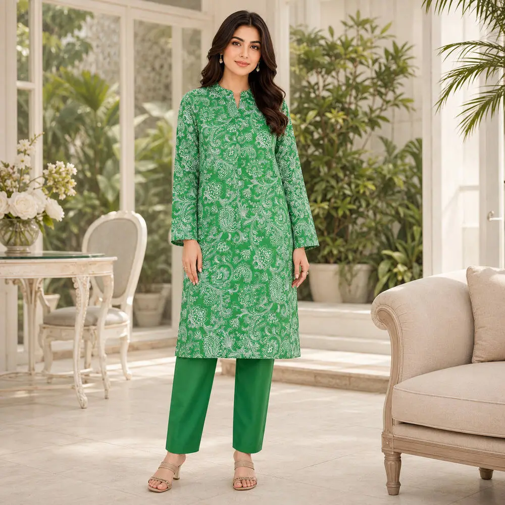 Bareeze 2 Piece Unstitched Embroidered Lawn Suit (Embroidered Front & Sleeves) Design 7