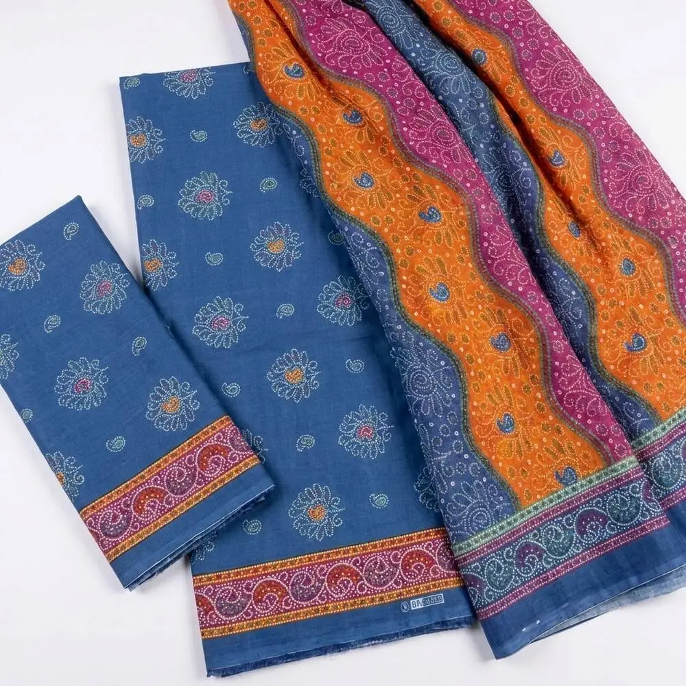 Bin Saeed 3 Piece Unstitched Lawn Suit with Lawn Dupatta