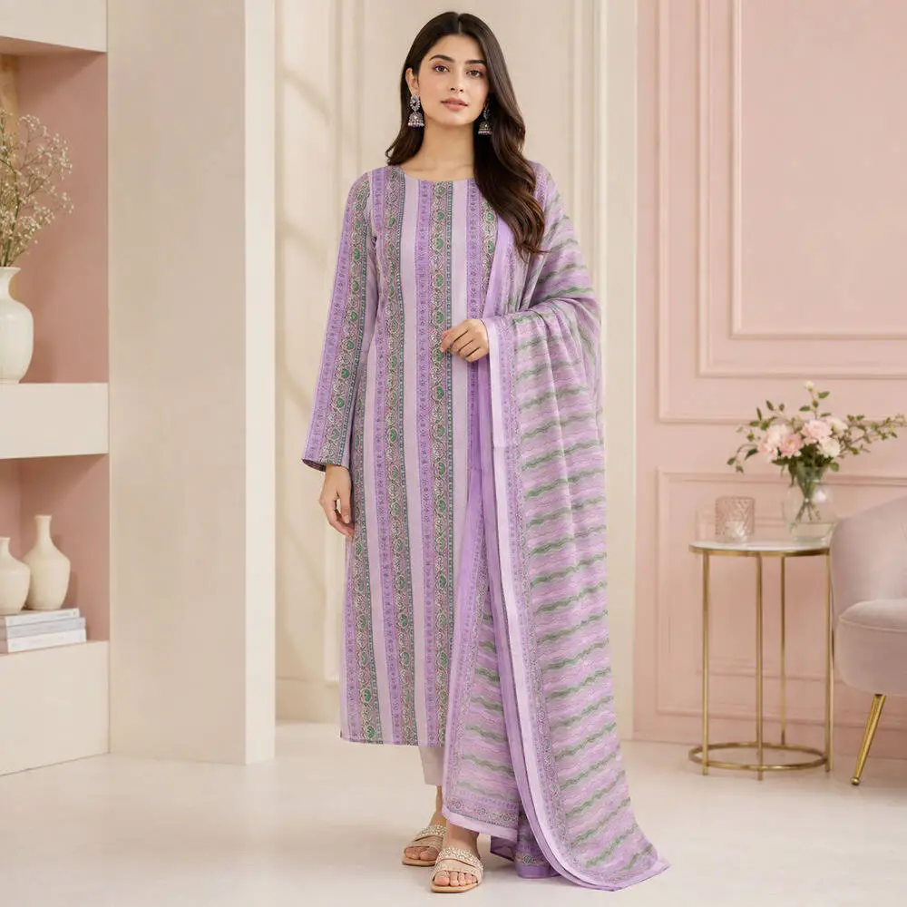 Premium 2 Piece Unstitched Lawn Suit (Shirt & Dupatta)