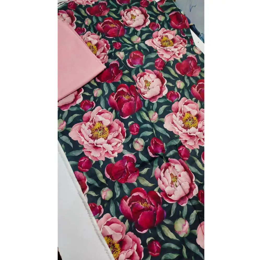 Premium Branded 2 Piece Unstitched Printed Lawn Suit (Printed Shirt & Plain Trouser) Design 2