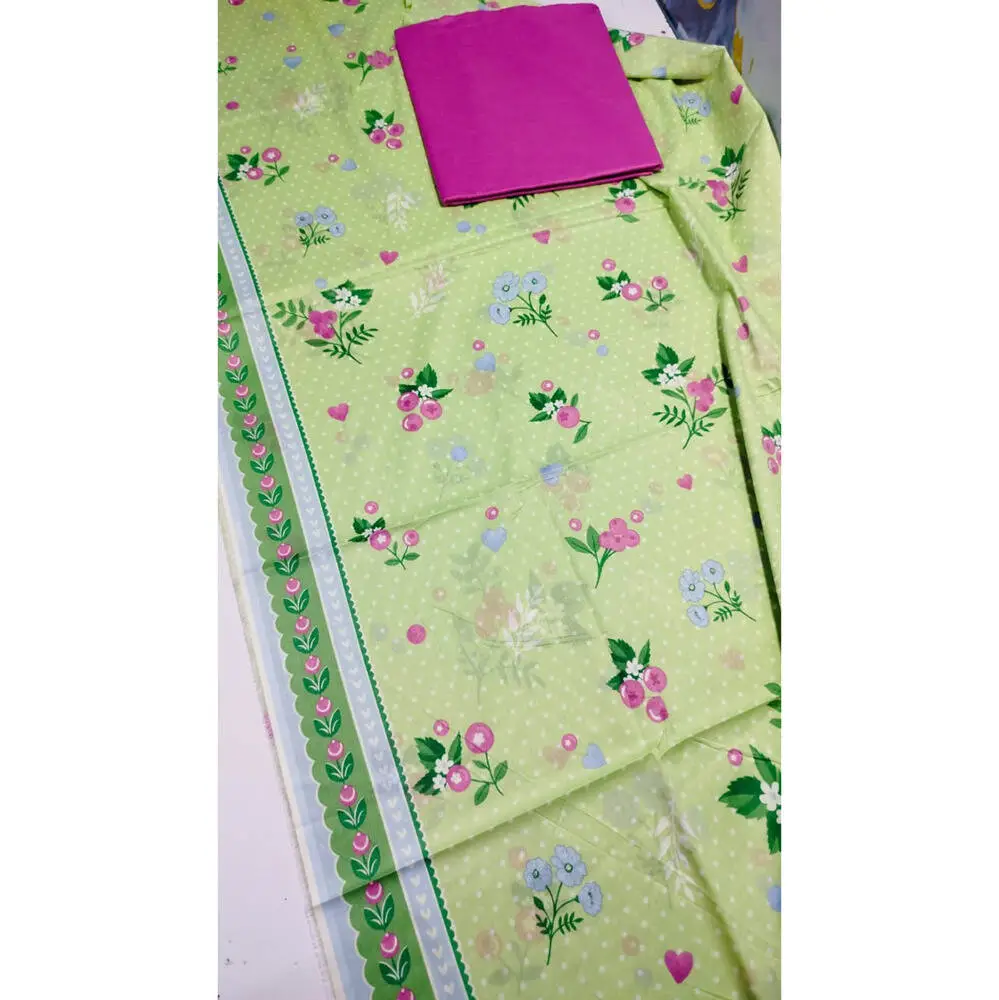Premium Branded 2 Piece Unstitched Printed Lawn Suit (Printed Shirt & Plain Trouser) Design 6