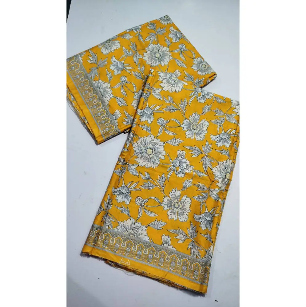 Premium Branded 2 Piece Unstitched Printed Lawn Suit (Shirt & Plain Trouser) Design 7
