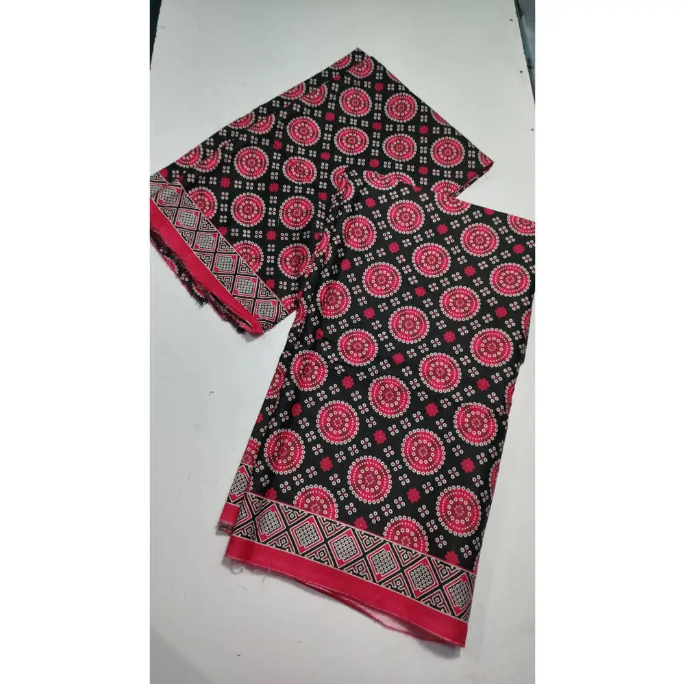 Premium Branded 2 Piece Unstitched Printed Lawn Suit (Shirt & Plain Trouser) Design 1