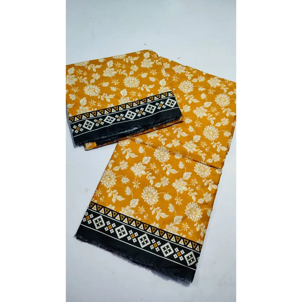 Premium Branded 2 Piece Unstitched Printed Lawn Suit (Shirt & Plain Trouser) Design 3