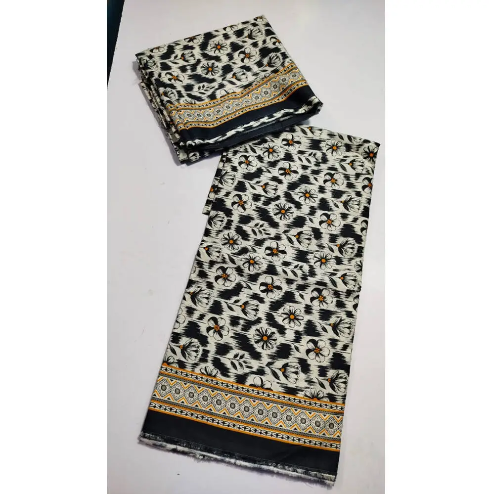 Premium Branded 2 Piece Unstitched Printed Lawn Suit (Shirt & Plain Trouser) Design 6