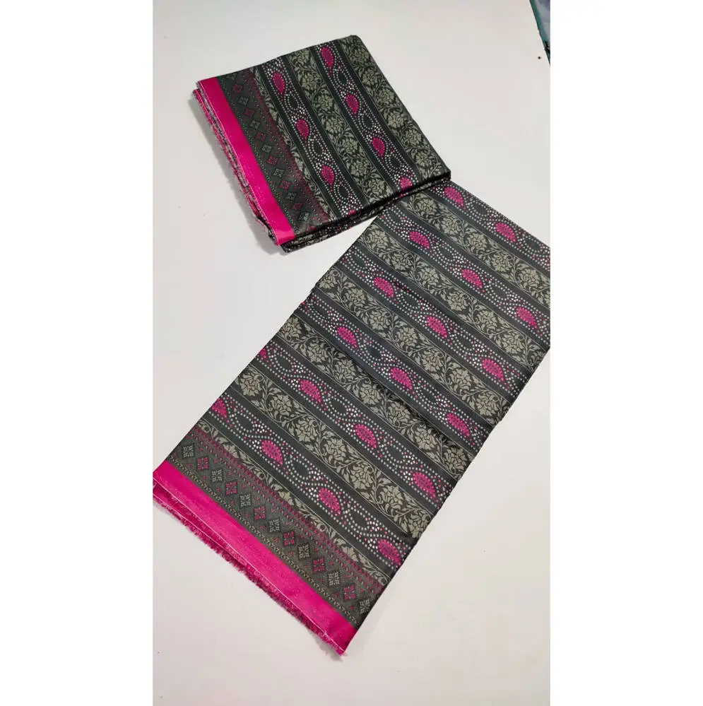 Premium Branded 2 Piece Unstitched Printed Lawn Suit (Shirt & Plain Trouser) Design 9